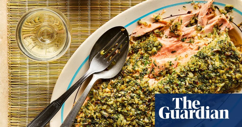 Sami Tamimi’s recipes for chermoula fish with olive salsa, and spicy, Palestinian-style potatoes | Food Sami Tamimi’s recipes for chermoula fish with olive salsa, and spicy, Palestinian-style potatoes | Food