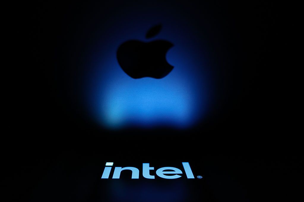 Stocks Rally on Middle East Peace, Apple-Intel Deal: Stock Market Today Apple logo and Intel logo