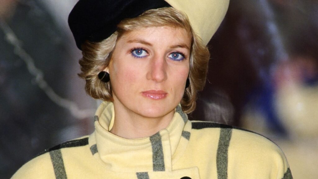 Princess Diana Worried Each Day Would Contain a New Problem Princess Diana visits Cowes on the Isle of Wight to christen the boat Vigilant while wearing a yellow and black checked coat