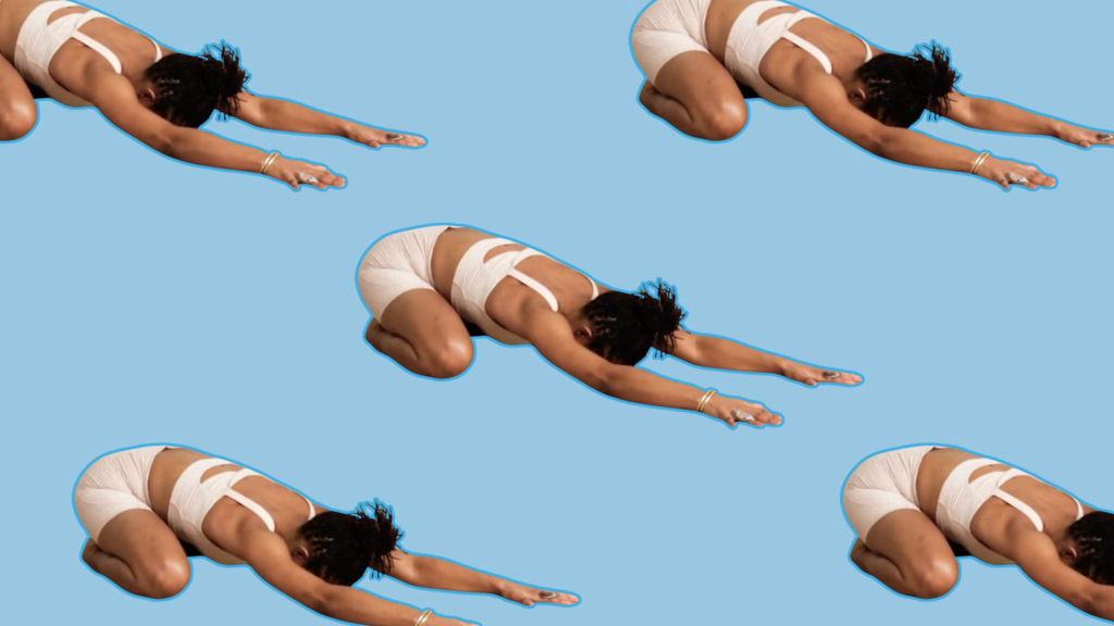5 Yoga Poses to Help You Chill Out A woman in Child's Pose, one of the best poses for those learning how to relax